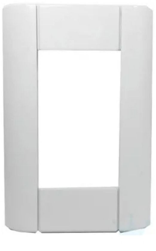 Cubierta de interruptor de luz blanca con apertura rectangular.