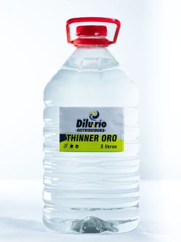 Botella de plástico de disolvente 