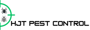 HJT Pest Control Logo with pests in target crosshairs