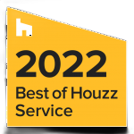 a yellow Logo that says best of houzz service in St. Louis, Missouri