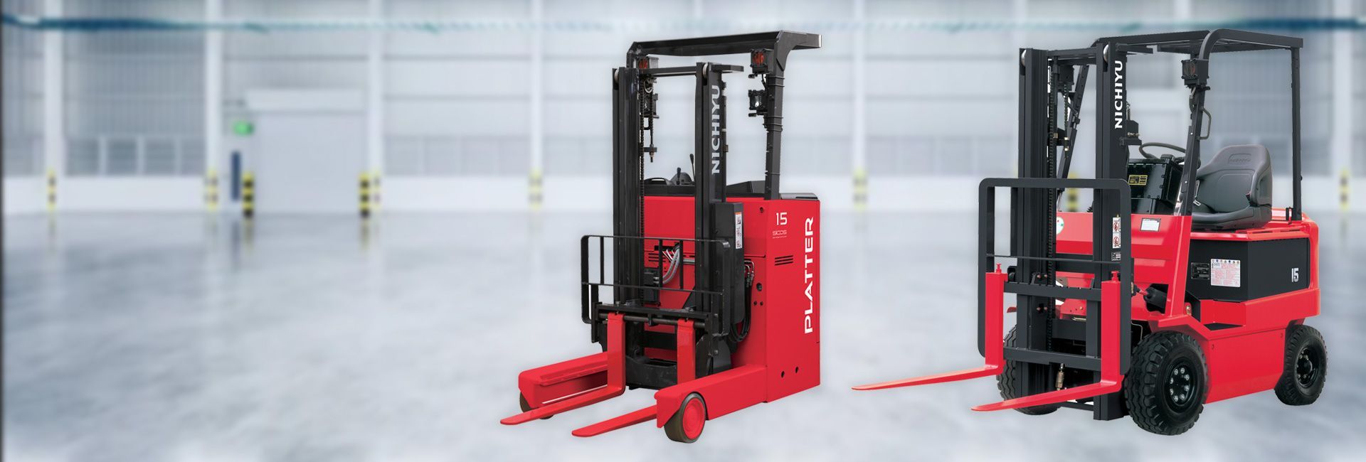 Two red forlifts for forklift dealer