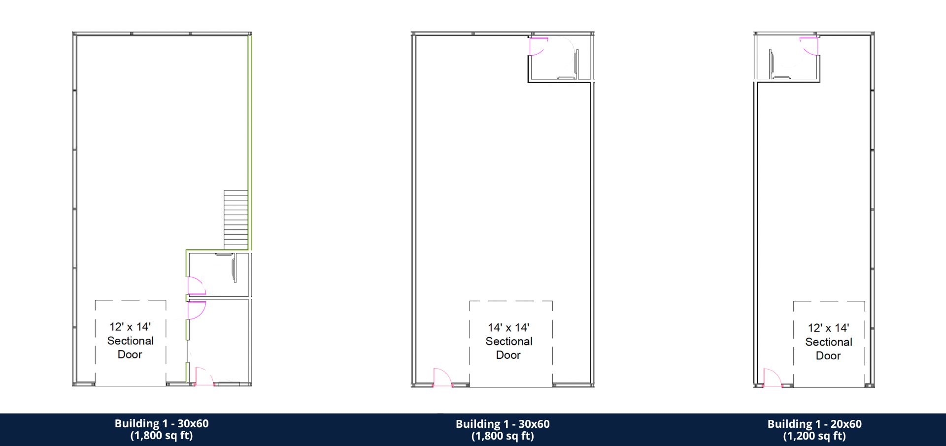 contractor shops and business suites for lease - floor plan