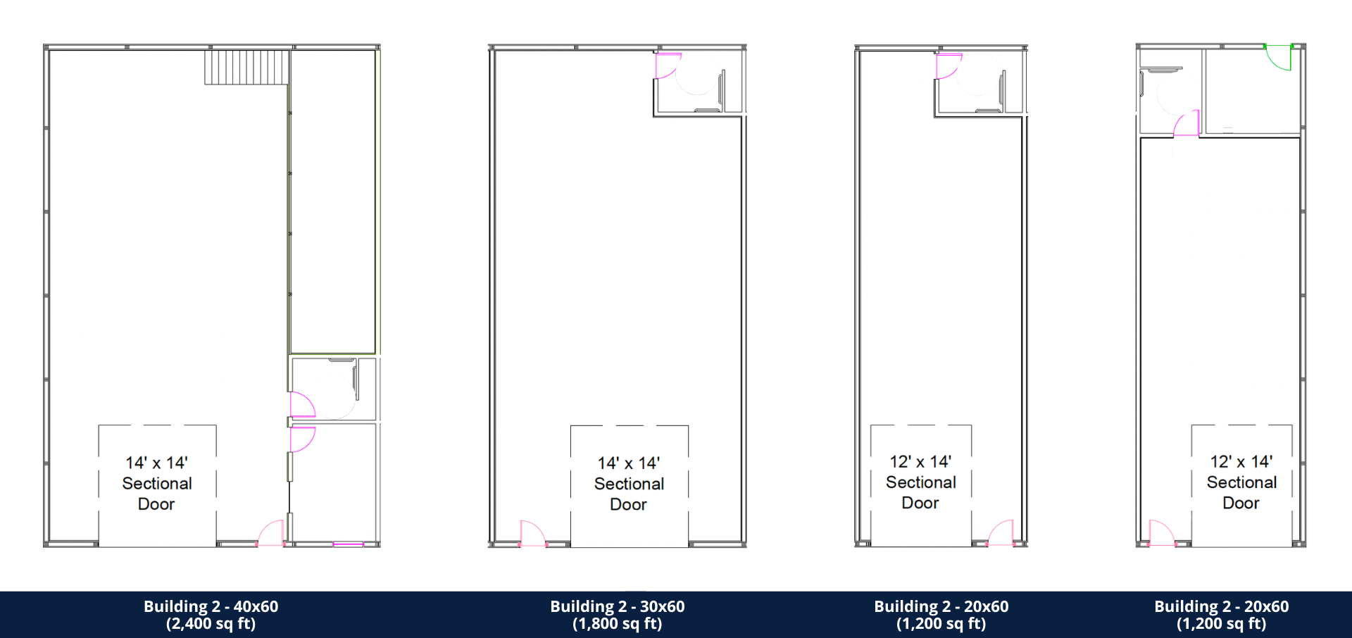 contractor shops and business suites for lease - floor plan