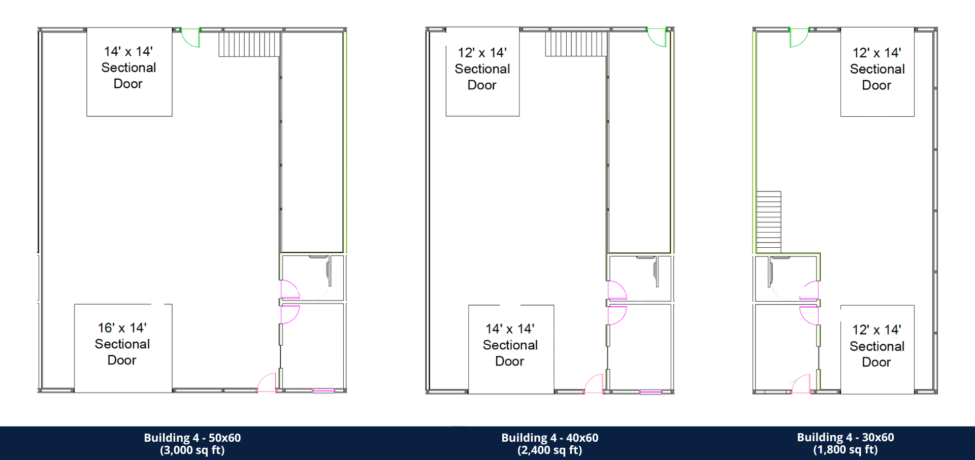 contractor shops and business suites for lease - floor plan