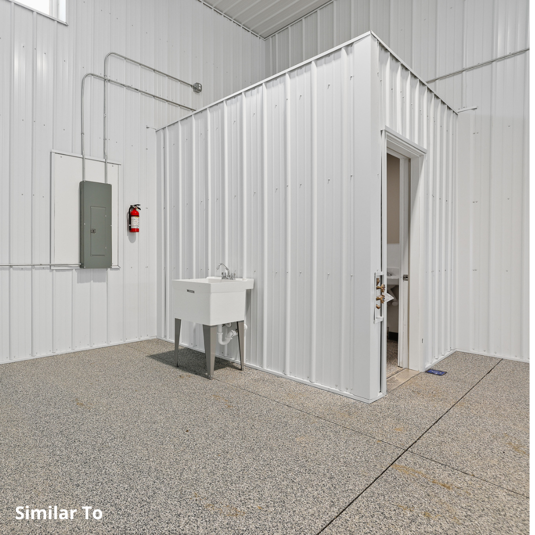 Bathroom area of contractor shops and business suites - AllCity Suites