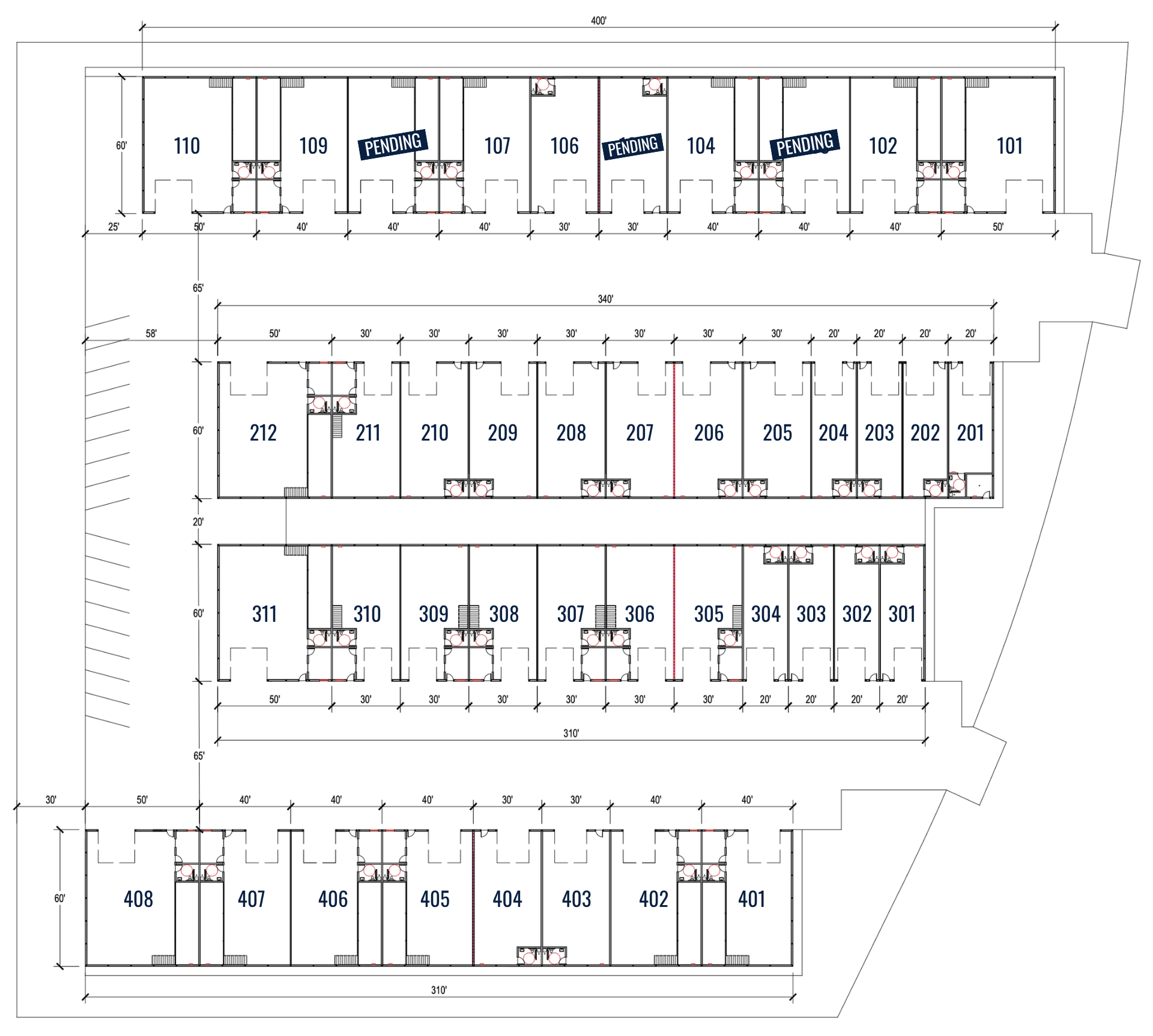 contractor shops and business suites - floor plans