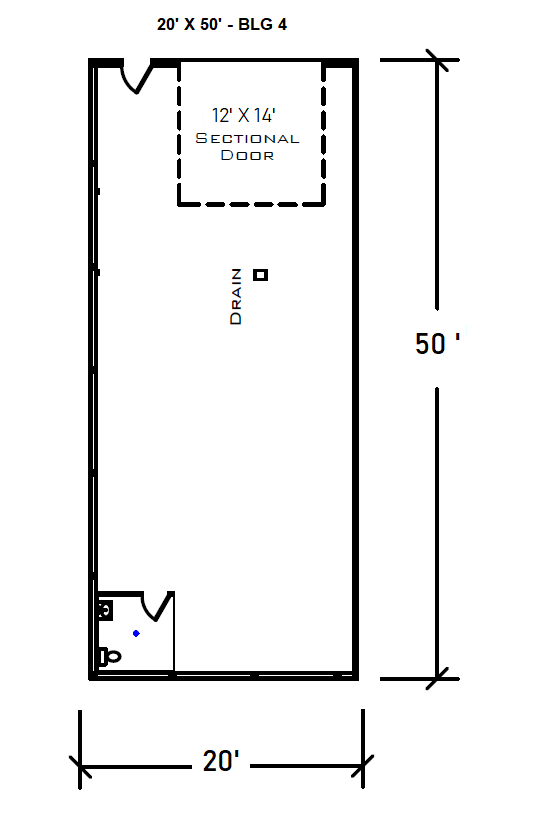 20 x 50 shop condo for rent in brookings sd