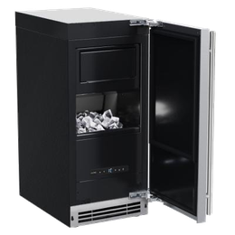 Stainless steel gas range with four burners, oven, and control knobs.