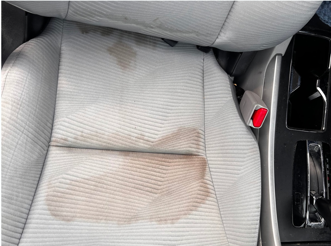 Before Car Vacuuming and Stain Removal