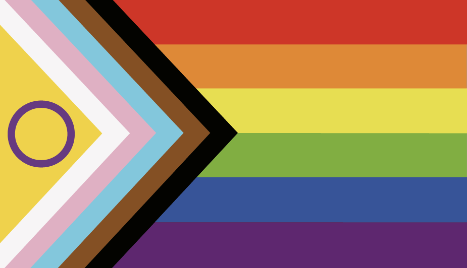 intersex inclusive pride flag with some colors grayed out