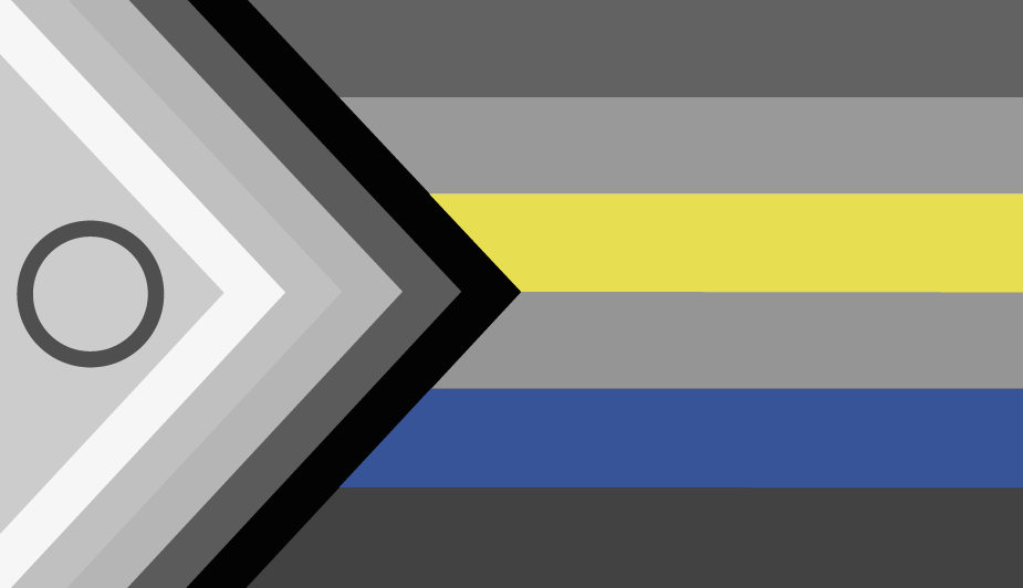 intersex inclusive pride flag with some colors grayed out