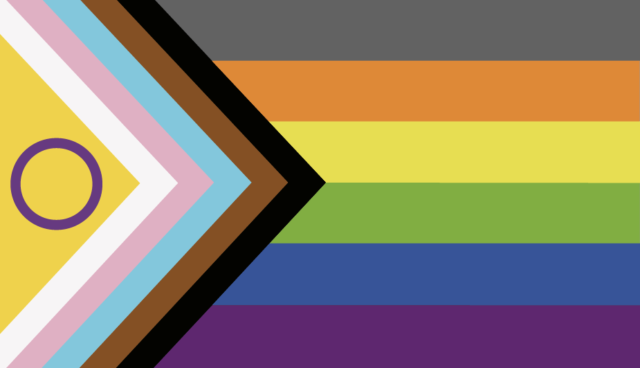 intersex inclusive pride flag with some colors grayed out