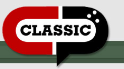 A red and black logo that says classic on it