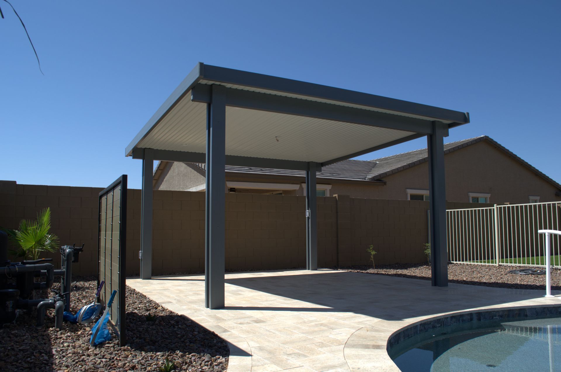 Contemporary Solid Flat Pan Patio Cover by Southwest Patio, offering superior sun protection in Phoenix, AZ.