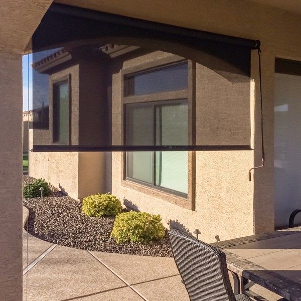 Carefree homes adorned with elegant and durable outdoor privacy screens.