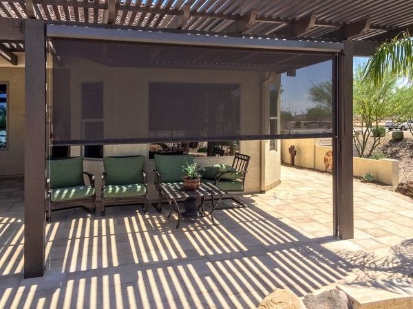 Exterior-Roll-Down-Privacy-Screen-on-Attached-Gilbert-az
