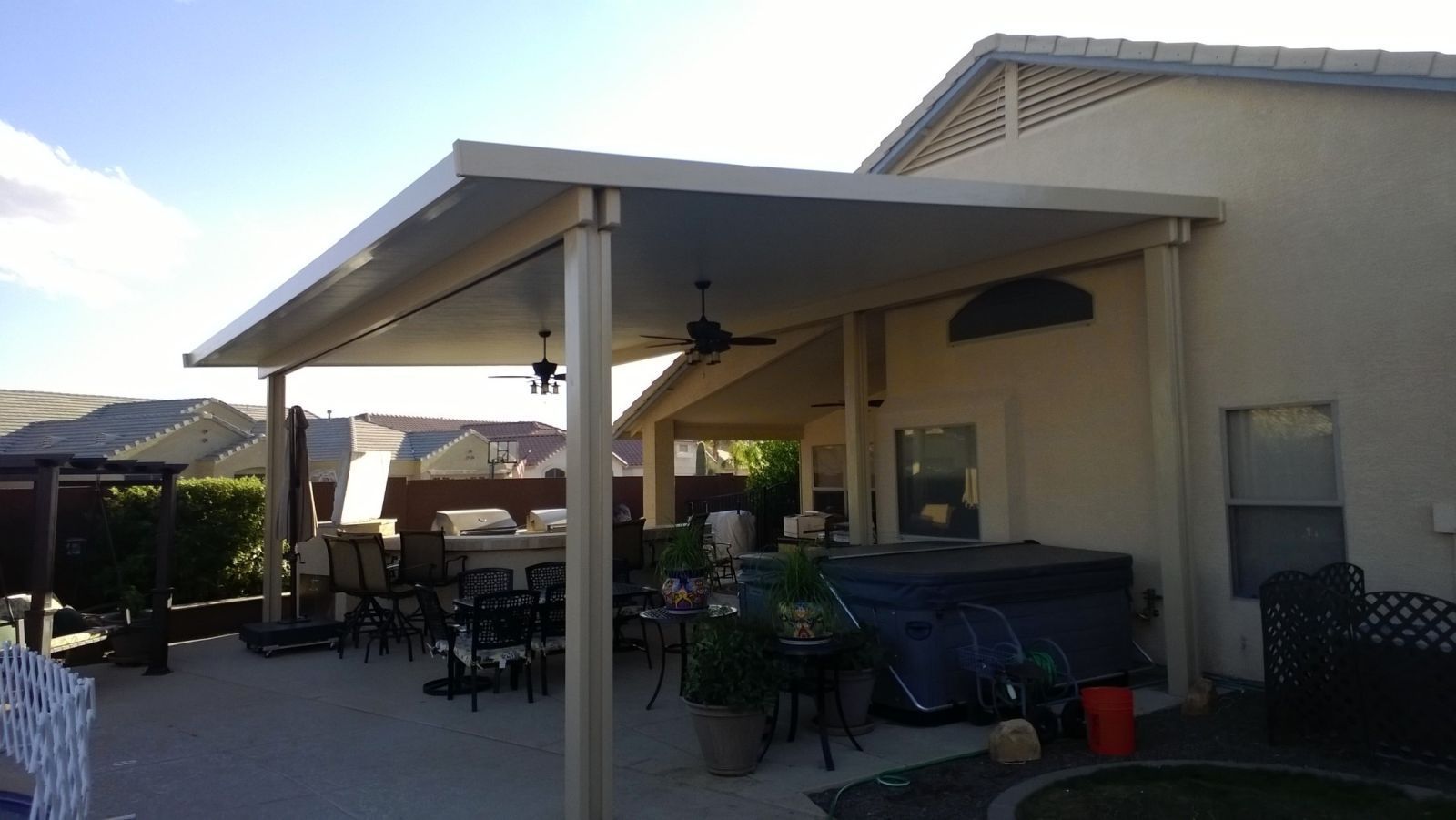 Deck enclosure by Southwest Patio, creating an inviting outdoor space in San Tan Valley.