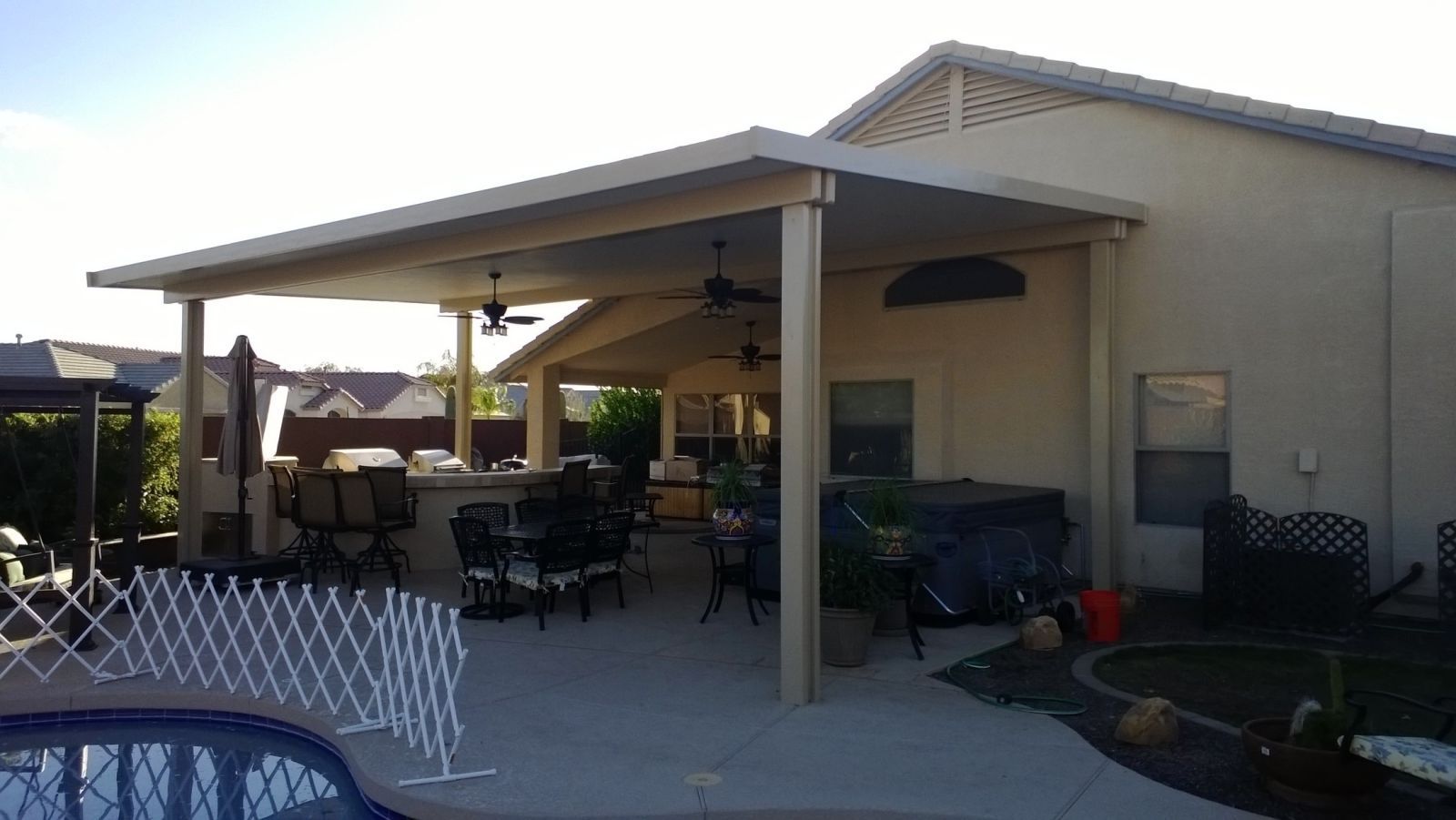 Lavish Rio Verde estate complemented by custom patio shades.