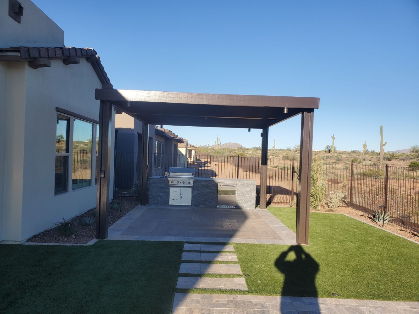 Deck shades by Southwest Patio, providing comfort for outdoor dining in Tolleson.