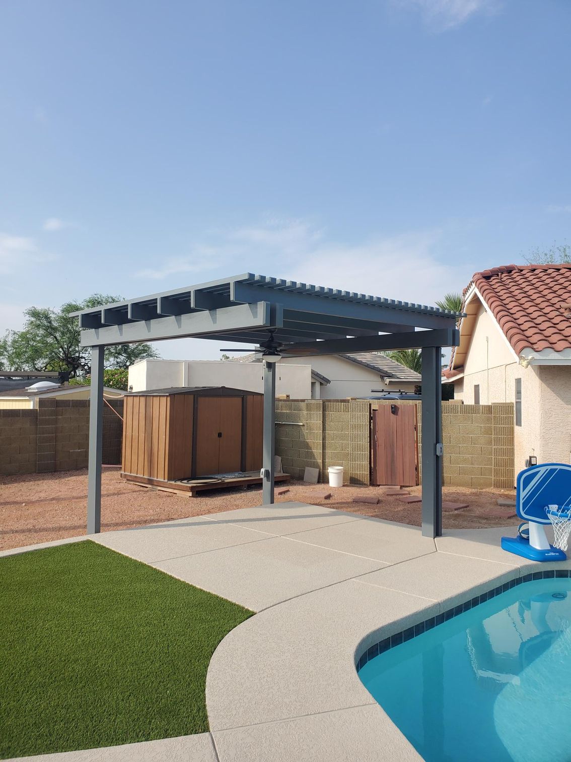 Alumawood patio covers bringing elegance to an Anthem outdoor space.