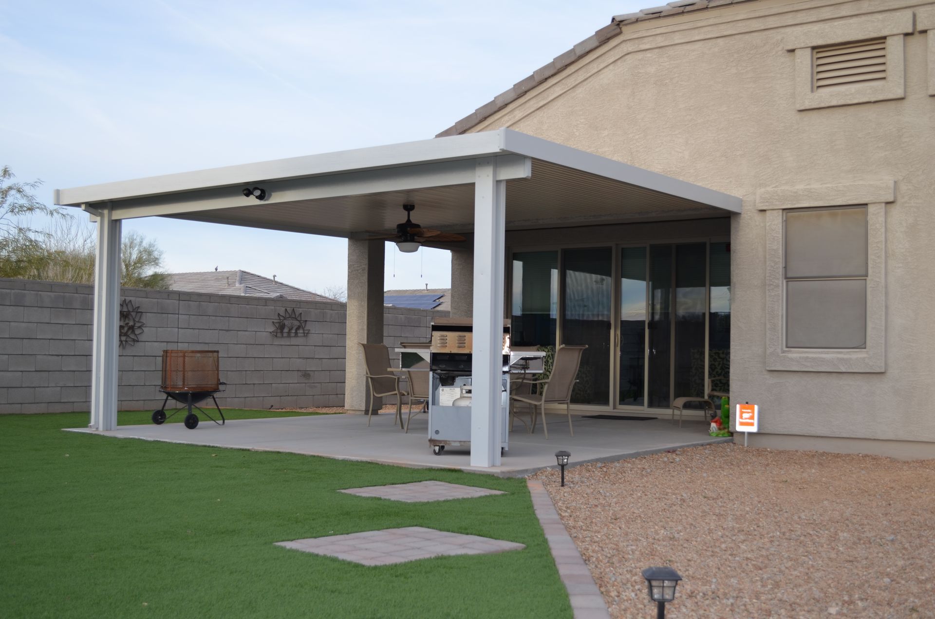 residential-awning-installation-Attched-Flat-pan-glendale-az