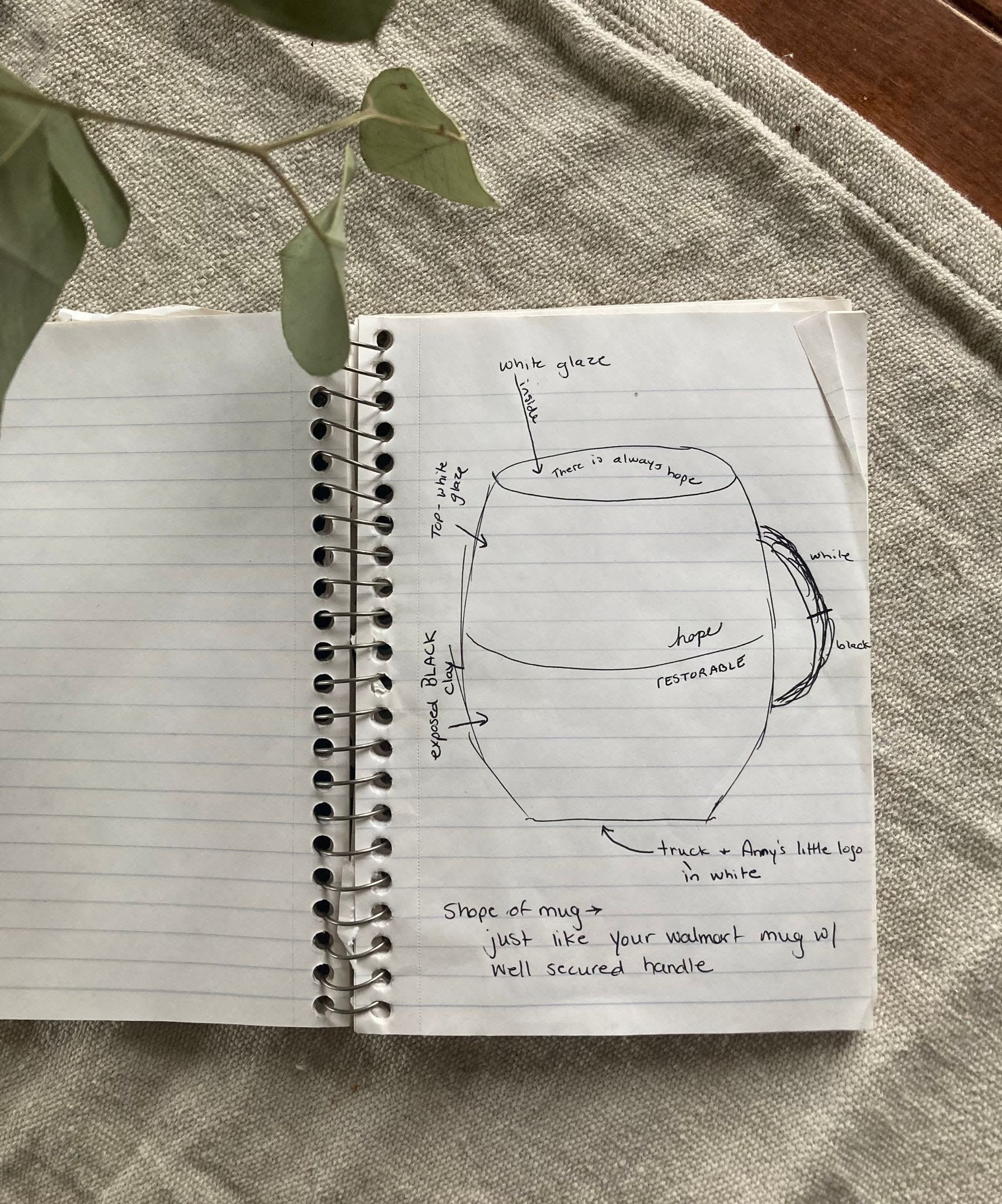 Jen Mininger, hope, healing, therapy, coaching, freedom, mug design, Amy Burk Pottery, Restorable Retreat