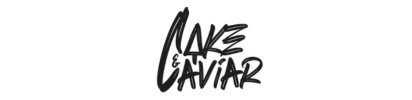 Black-and-white stylized logo reading “We Caviar” on a white background