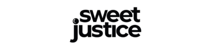 Sweet Justice logo in black text on a white background
