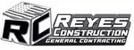 Reyes Construction Group logo in black and gray with stylized RC initials and roofline graphic