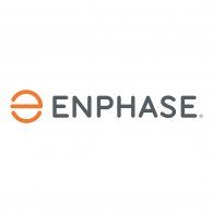 Enphase logo in gray and orange on a white background