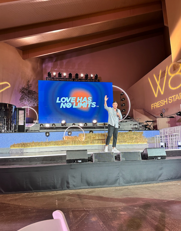 Man on stage with