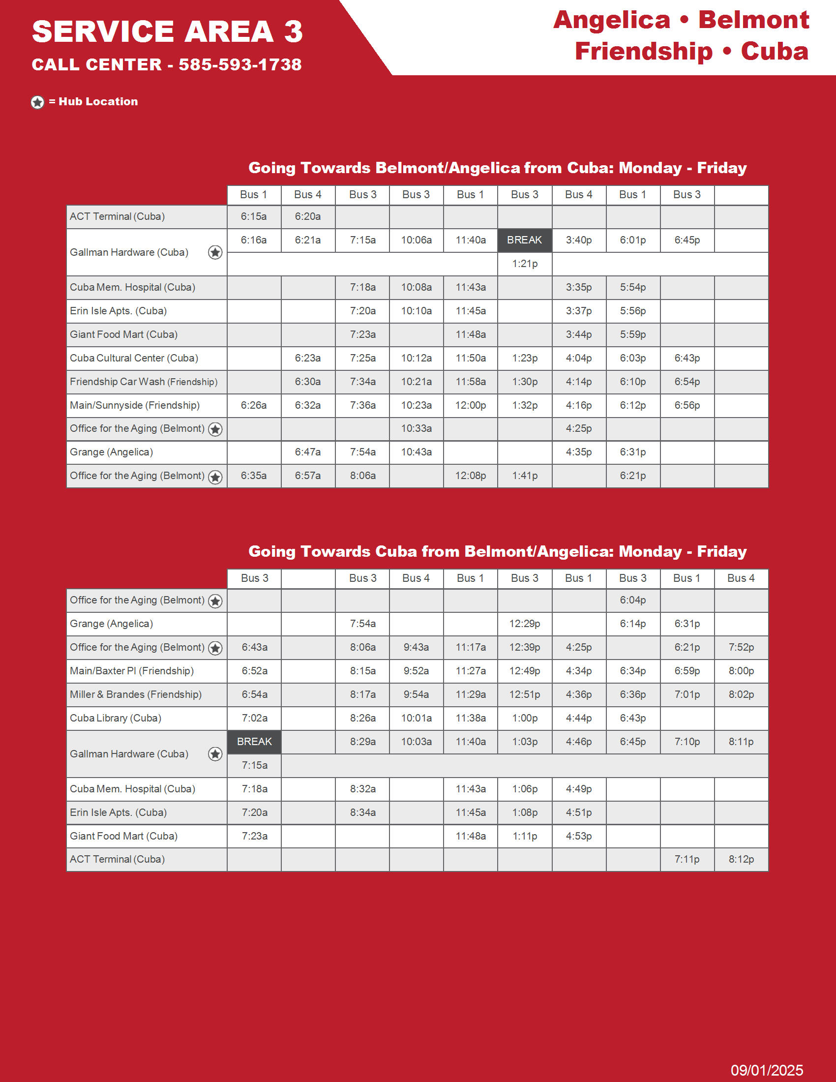 SCHEDULES & MAPS