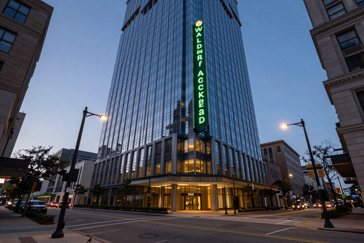 Waldorf Astoria Atlanta Buckhead exterior at dusk