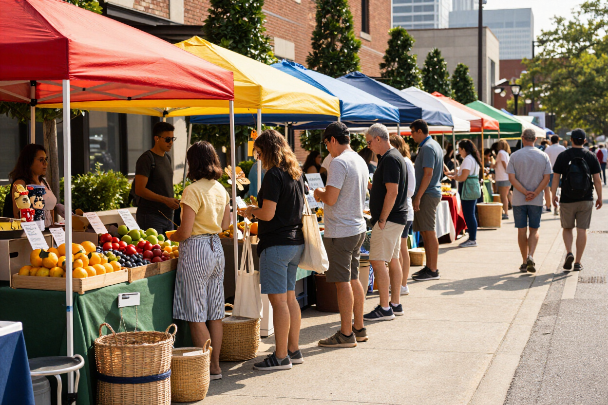 Pop-up market in Buckhead Village