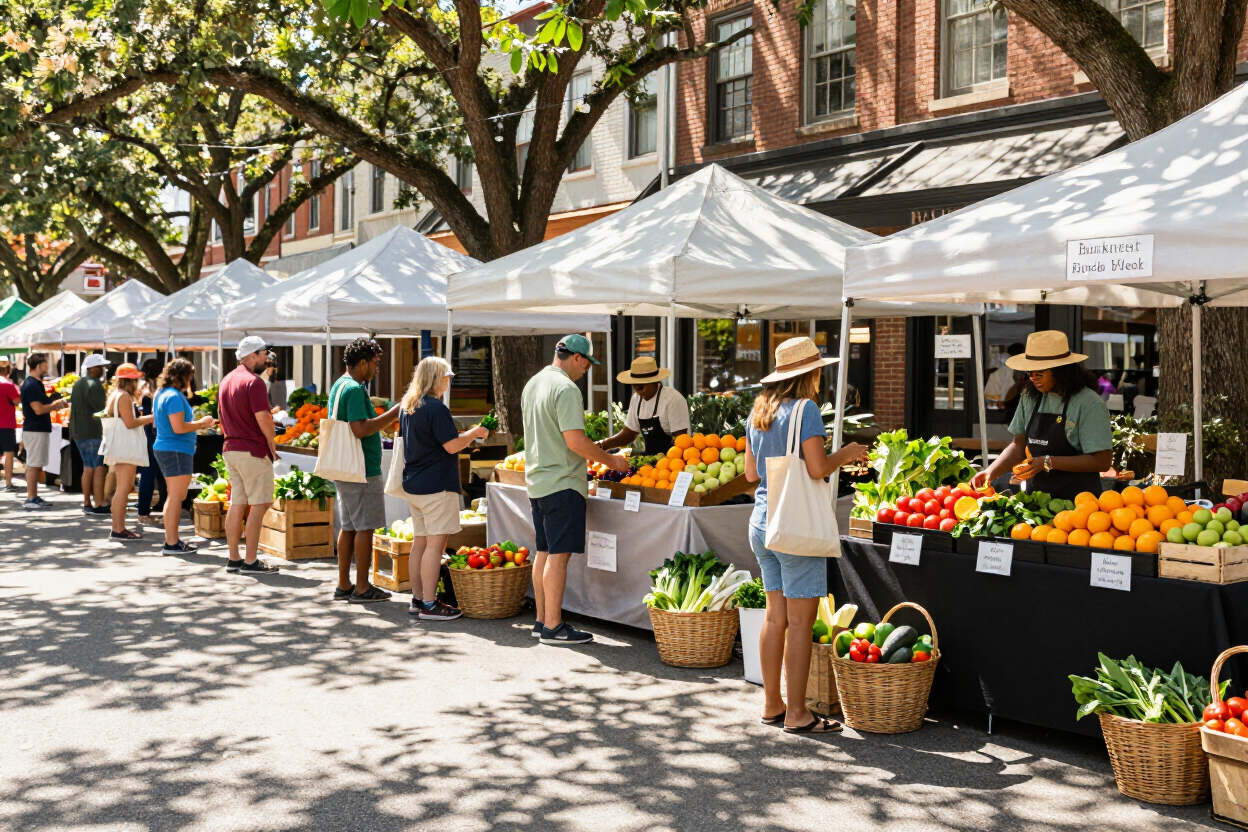 Community farmers market in Buckhead