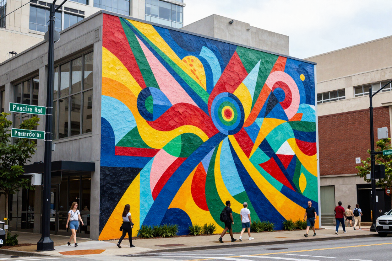 Public art along Peachtree Road