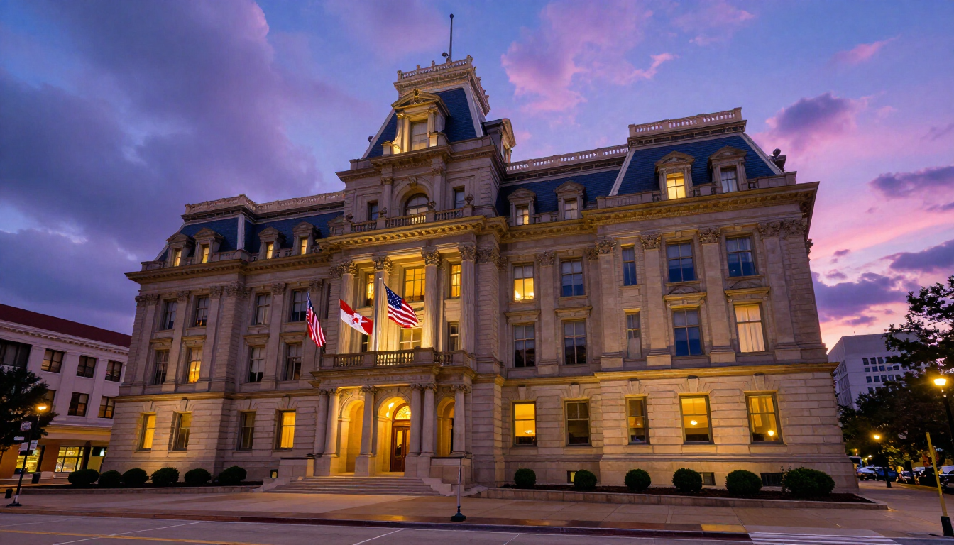 Atlanta City Hall at dusk