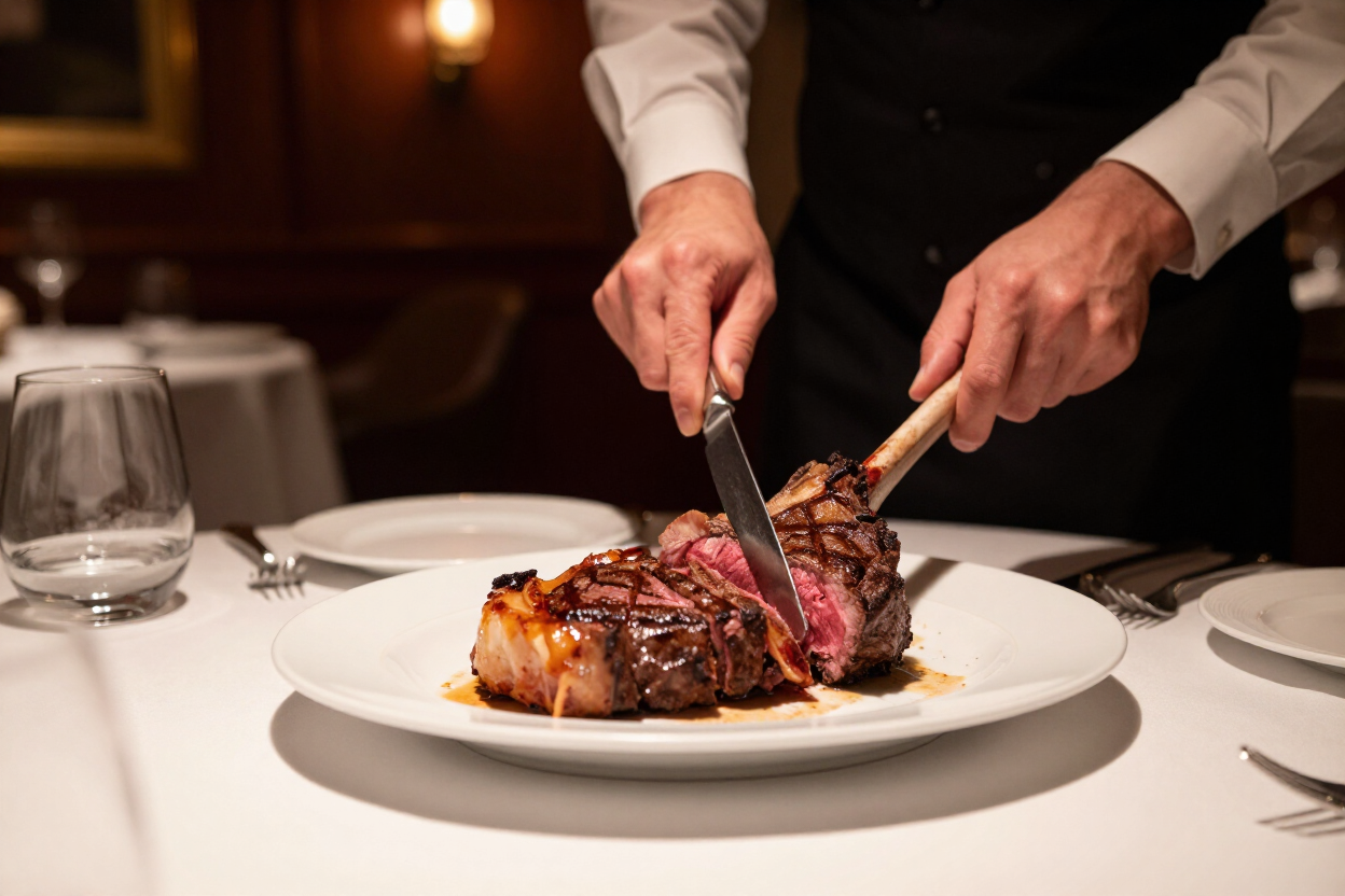 Bones Restaurant prime ribeye