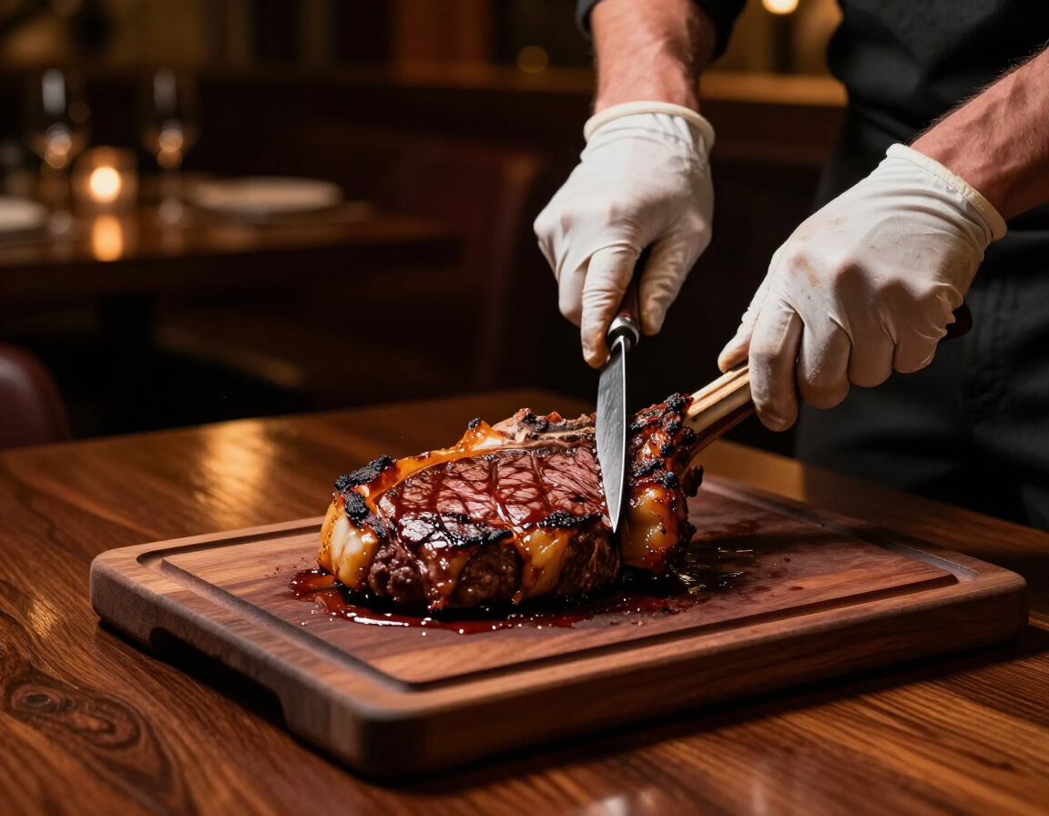 Bones tableside ribeye carving