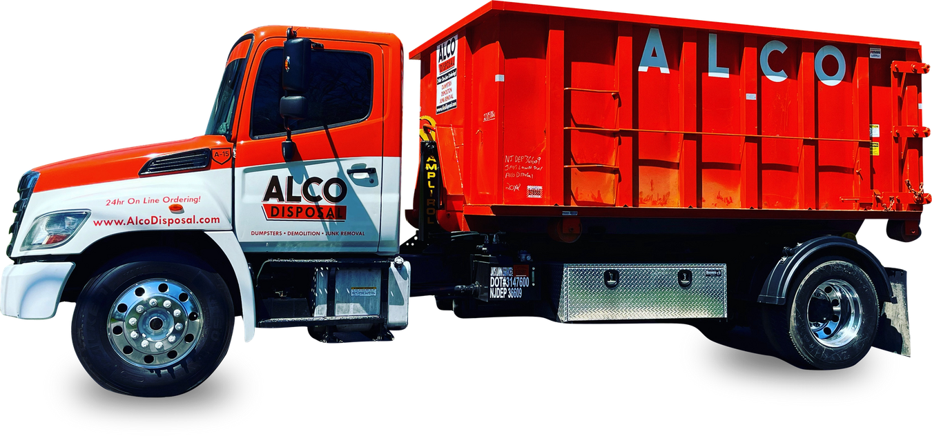 Alco Disposal Dumpster truck in Toms River NJ