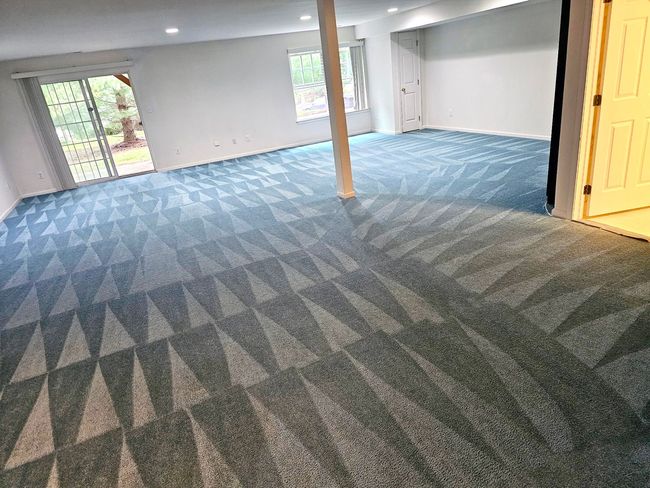 After carpet cleaning in a walkout basement 