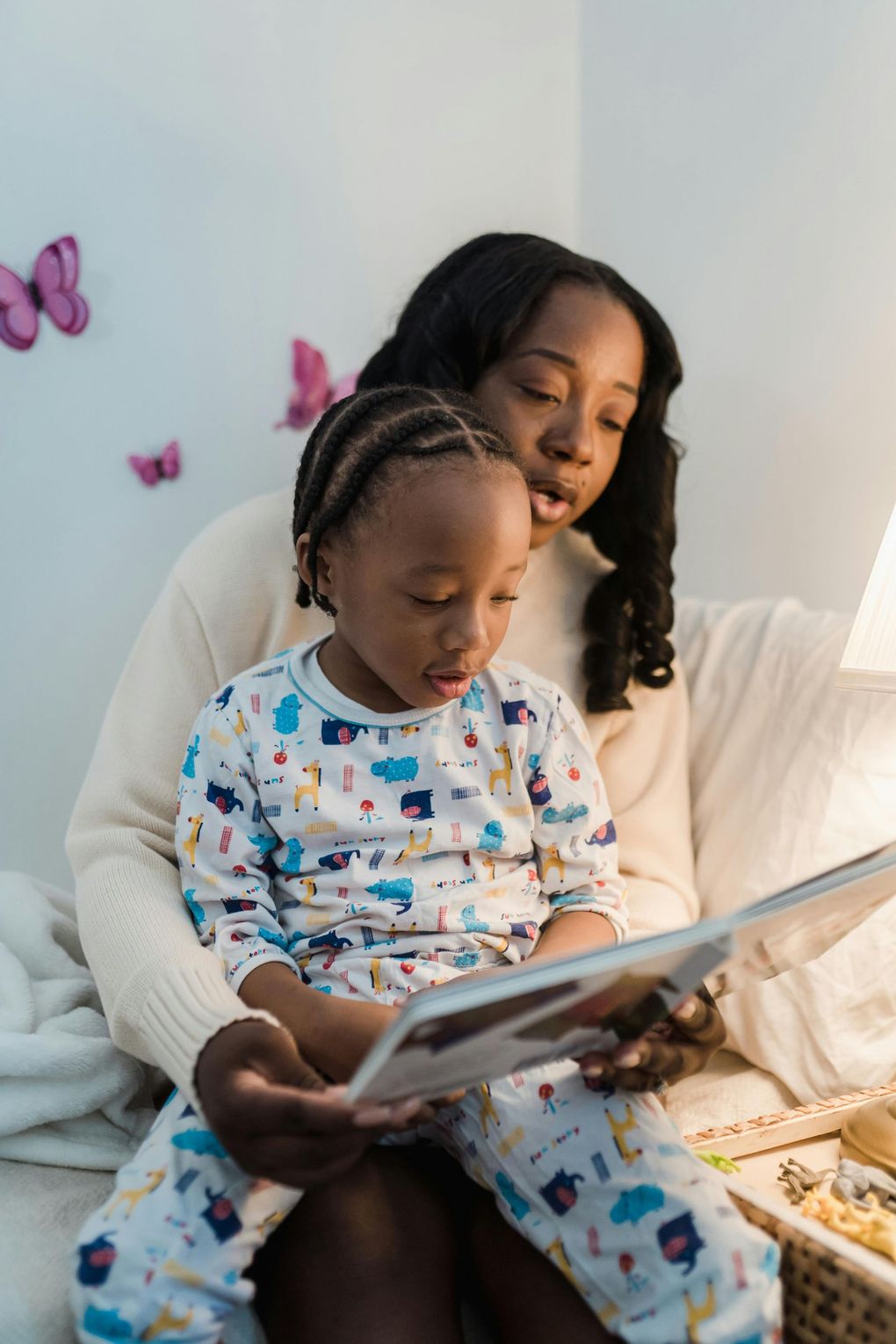 caregiver engaging with child