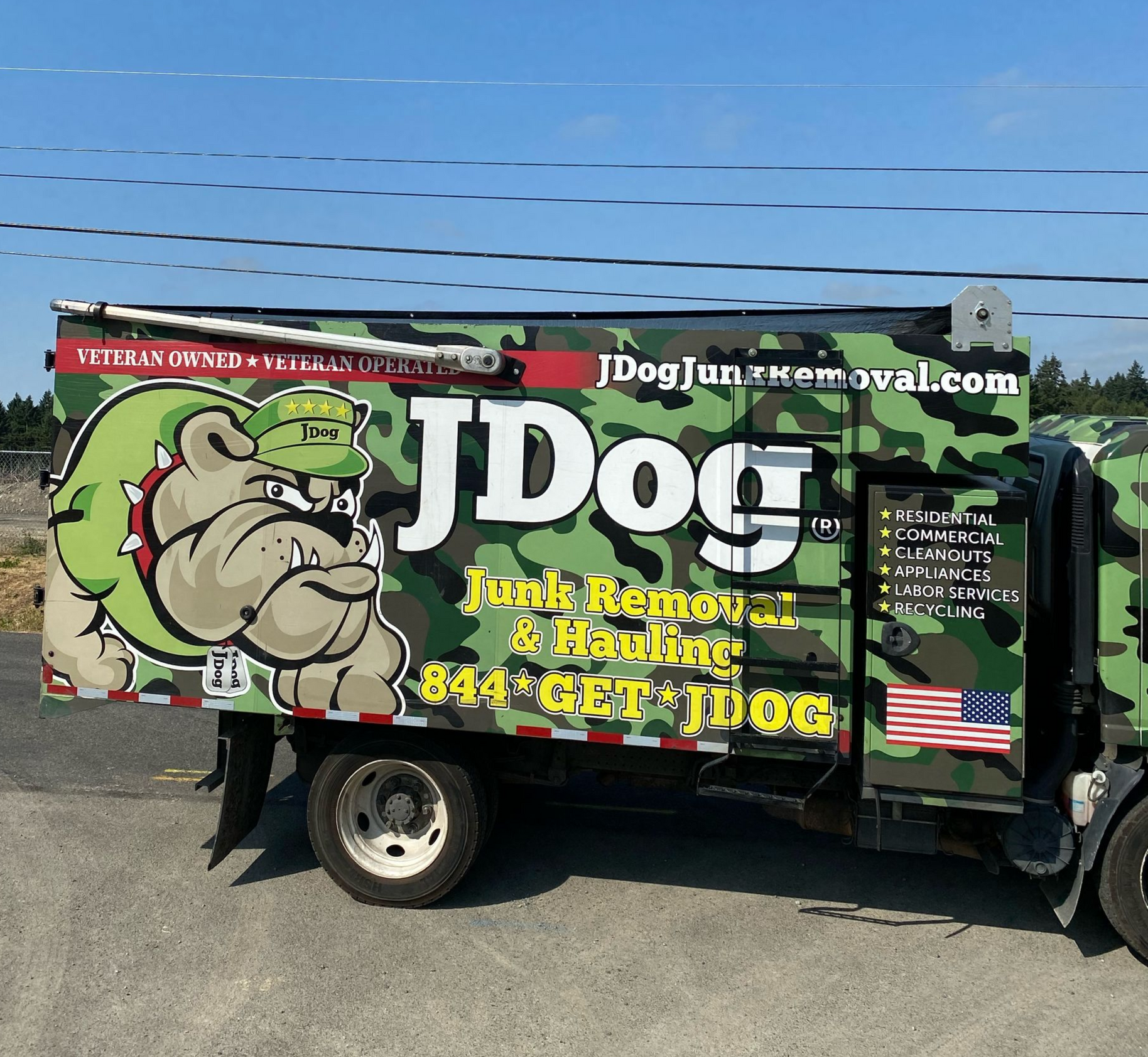 JDog truck at a veteran appreciation event in Seattle