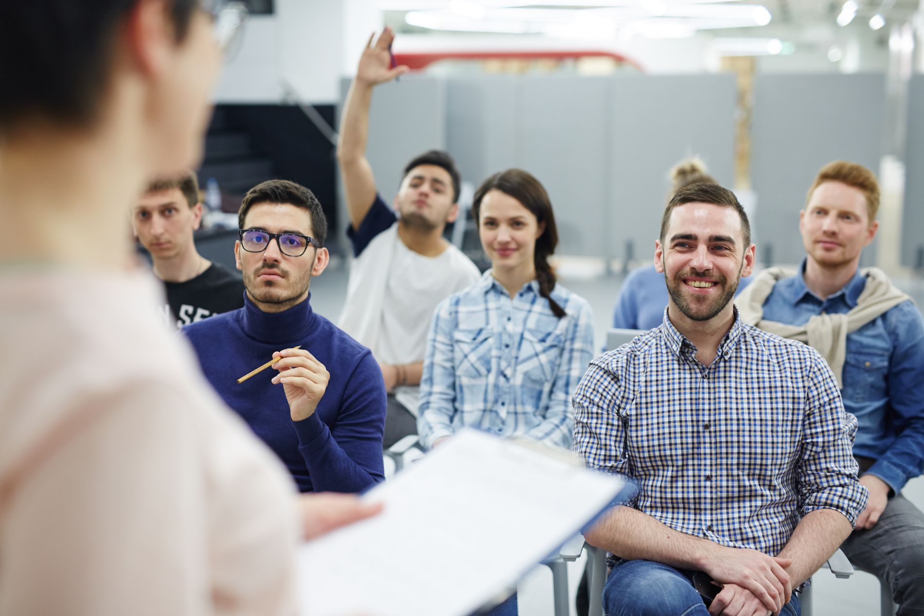 reunión de negocios de preguntas y respuestas