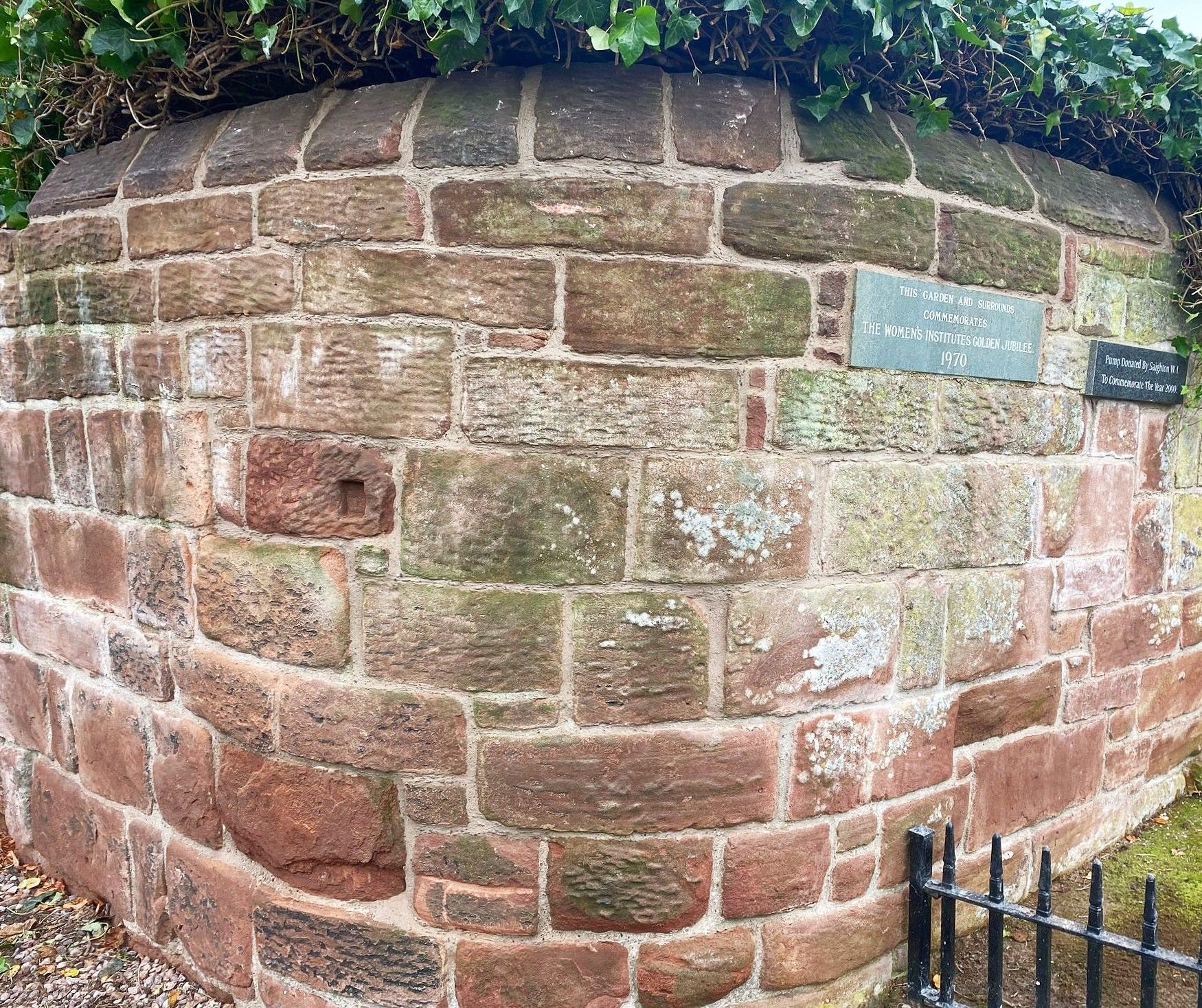 After stone wall restoration in cheshire