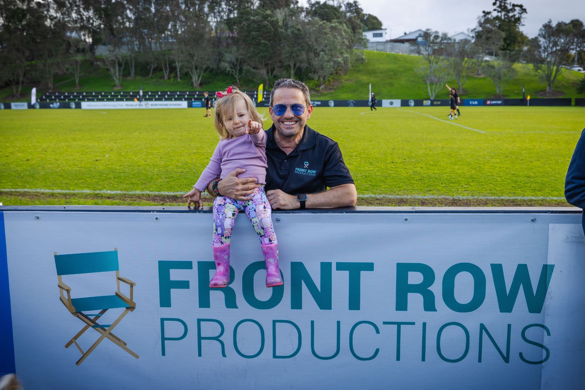 Front Row Productions is sponsoring the Northern Rovers Football Club.