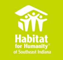 Habitat for Humanity of Southeast Indiana logo on bright green background