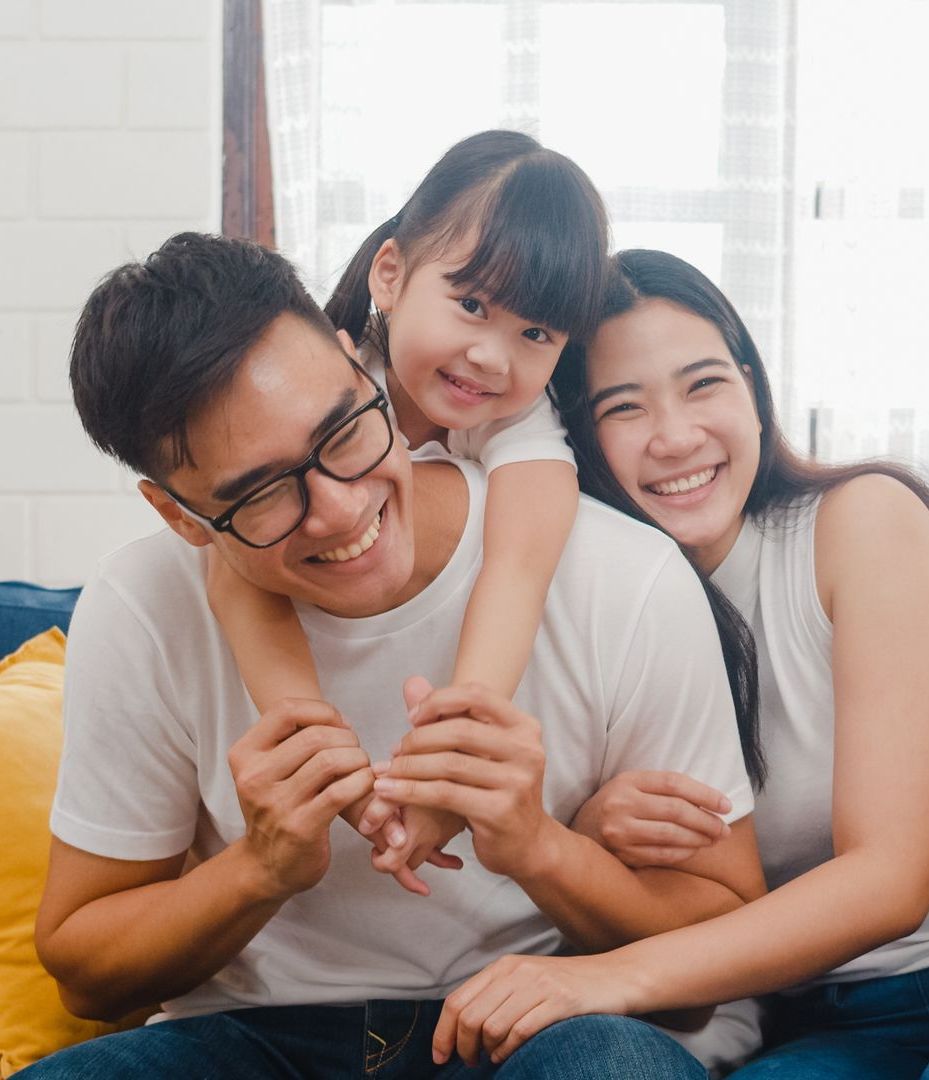 family smiling