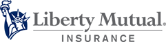 Liberty Mutual Insurance logo with the Statue of Liberty icon and gray-blue text