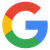 Google logo with a multicolored capital G in red, yellow, green, and blue